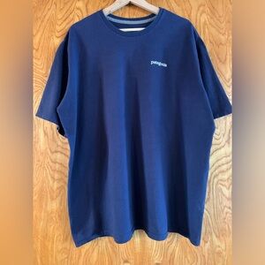 Patagonia Men’s Navy Short Sleeve Tee with Chest Logo